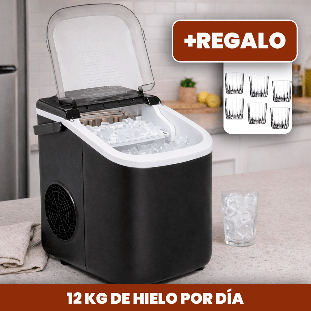 Máquina de Hielo Portátil 15 kg por Día | + REGALO