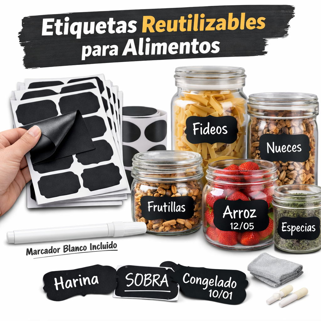 Etiquetas Reutilizables para Alimentos